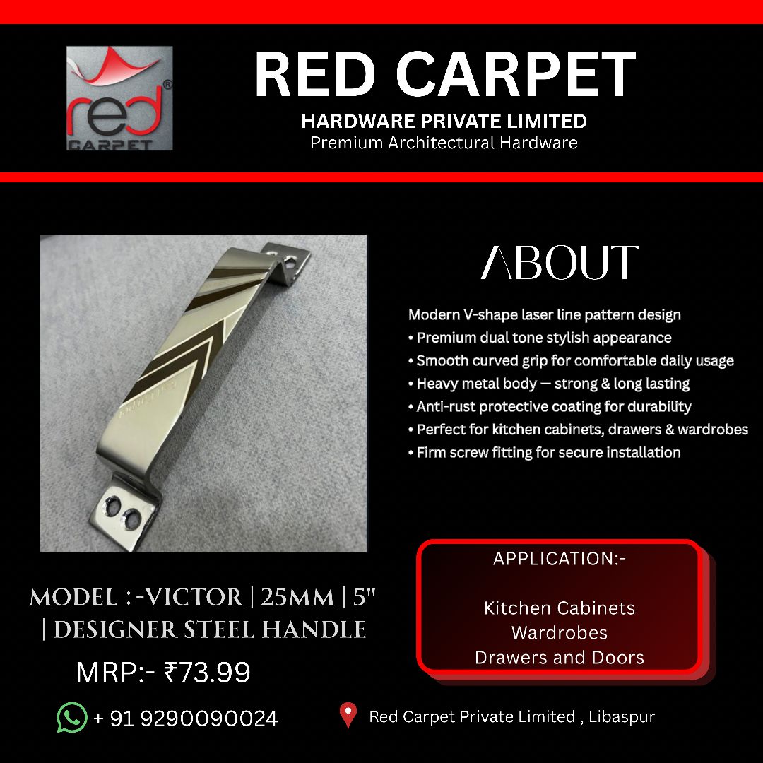 VICTOR | 25MM | 5" DESIGNER STEEL HANDLE